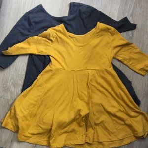 Old Navy Pair of Swing Dresses || Mustard & Coal